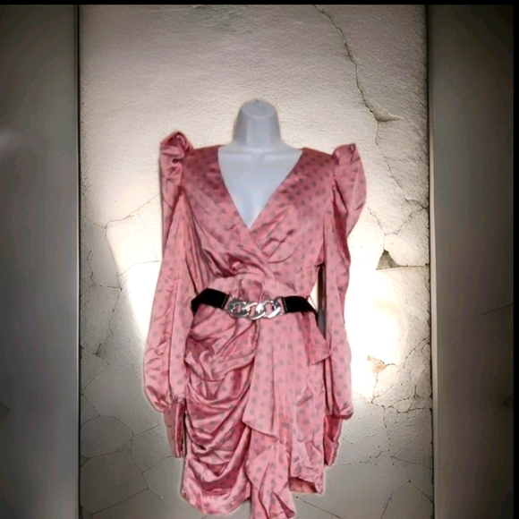 Rose velvet Dresses & Skirts - Rosevelvet Women's Midi Pink Combo Dress Size Large NWT